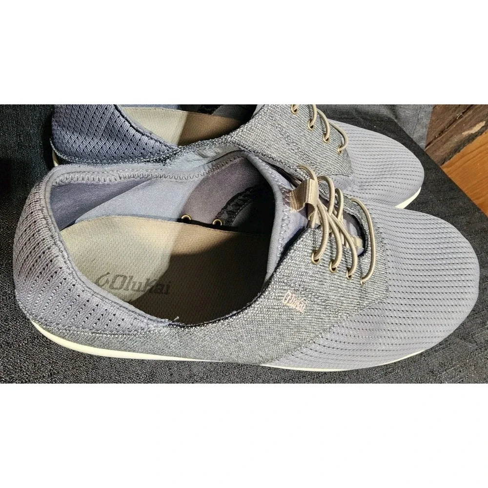 Olukai Nohea Moku Shoes Mens Size 14 Grey‎ Slip On Boat Beach Casual Sneakers